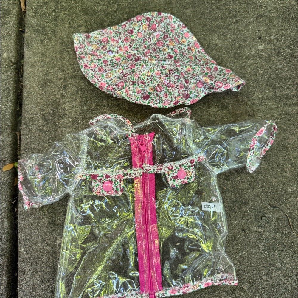 Pottery Barn Kids Clear Raincoat Set